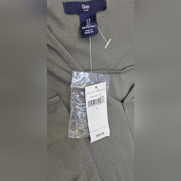 Gap Green long sleeve button up tie waist shirt dress casual Size Large - Picture 9 of 14